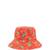 Chapéu Bucket Hat em Tecido Estampado Vermelho