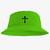 Chapéu Bucket Hat Estampado Cruz Verde