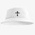 Chapéu Bucket Hat Estampado Cruz Branco
