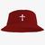 Chapéu Bucket Hat Estampado Cruz Vermelho