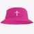 Chapéu Bucket Hat Estampado Cruz Pink