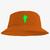 Chapéu Bucket Hat Estampado Homem Verde Laranja