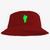 Chapéu Bucket Hat Estampado Homem Verde Vermelho