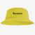 Chapéu Bucket Hat Estampado Rap Amarelo