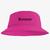 Chapéu Bucket Hat Estampado Rap Pink