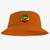 Chapéu Bucket Hat Estampado Reggae Laranja