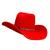 Chapéu Colorido Country Americano Cowgirl Sertanejo Feminino Vermelho bandinha vermelha