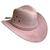 Chapéu Country Cowboy Americano Modelo Clássico Em Feltro Rosa, Claro