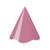 Chapéu de Aniversário Festa Colorido 8 Unidades Rosa Liso