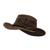 Chapéu de Couro Cowboy Country Masculino e Feminino Confortável Marrom