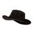 Chapéu de Couro Cowboy Country Masculino e Feminino Confortável Preto