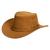 Chapéu de Couro Cowboy Country Texano Estilso Boiadeiro Cavalo Festa Roça Sol Lazer Bonito Caramelo