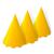 Chapéu De Festa Para Aniversário Infantil Colorido Neon Papel Liso 3 Unidades Amarelo