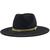Chapéu Fedora Country Bandinha Brilho Setas Douradas Aba Média Top Premium Hats Preto