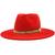 Chapéu Fedora Country Bandinha Brilho Setas Douradas Aba Média Top Premium Hats Vermelho