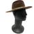 Chapéu Fedora Country Bandinha Brilho Setas Douradas Aba Média Top Premium Hats Marrom escuro