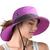 Chapéu Feminino aba larga com proteção UV Roxo