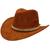 Chapéu Modelo Ana Castela com Strass Versão Texas Várias Cores Marrom, Ferrugem