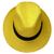 Chapéu Modelo Panamá Estilo Clássico Social Fino Acabamento Liso, Amarelo