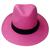 Chapéu Modelo Panamá Estilo Clássico Social Fino Acabamento Liso, Pink