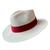 Chapéu Panamá De Praia Palha Novo Verão Faixa vermelha