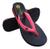 Chinelo Anabela Feminina Tamanco Feminino Esporão Fascite Plantar DuRio Rosa, Preto