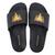 Chinelo Cavalera Slide Metallic Eagle Masculina Preto, Dourado