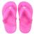 Chinelo Crocs Infantil Crocband Strap Flip Rosa escuro