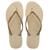 Chinelo de Dedo Feminino Havaianas Slim Areia, Dourado claro