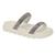 Chinelo Flat Vizzano 2 Tiras Cristal Off white