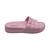 Chinelo Moleca 5465.100 slide Tamanco Anabela nuvem leve Feminino Rosa