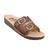 Chinelo Papete Rasteiro Feminino Fivelas NB02 Moda Marrom