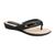 Chinelo Piccadilly 500347 Anabela Joanete Fivela Dedo Feminino Preto, Liso