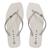 Chinelo Ramarim Feminino Solarize Bico Quadrado Glitter Branco, Prata