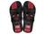 Chinelo Rider Street Nba Dedo Licenciado 12260 Confortável Preto, Vermelho