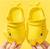 chinelo sandalia Infantil shark moda peixinho menino e menina Amarelo