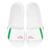 Chinelo Slide Kappa Neat Branco, Verde