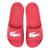 Chinelo Slide Lacoste Croco Masculino Vermelho, Branco