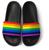 Chinelo slide lgbt unissex sandalia arco iris Listras coloridas