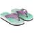 Chinelo Uniflex Confortavel Leve Casual Palmilha Massageadora Verde, Rosa