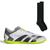 Chuteira Futsal Adidas Predator Accuracy.4 + Meião Color Sports de Futebol Branco, Preto