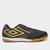 Chuteira Futsal Umbro Pró 5 Bump Club Unissex Preto, Dourado