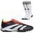 Chuteira Society Adidas Predator League 24 Low + Meião Adidas Branco Preto, Branco