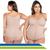 Cinta Body Plus Size com Alças, Colchetes Frontais e Reforço Abdômen New Form 60602 Bege