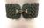 Cinto faixa feminino de elástico com couro metal trançado  CLC75 Verde