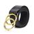 Cinto Feminino Argola Dupla Dourado Super Estilosa Moda 2024 Preto