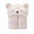 Cobertor Bebê com Capuz Manta Microfibra Infantil 110x85cm Menino e Menina Creme - urso