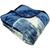 Cobertor Casal Raschel Corttex Estampado - Toque Aveludado - 100% Poliéster - 1,80 x 2,20 - Grosso Triton Azul