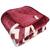 Cobertor Casal Raschel Corttex Estampado - Toque Aveludado - 100% Poliéster - 1,80 x 2,20 - Grosso Saxon Vinho