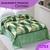 Cobertor Casal Raschel Corttex Estampado - Toque Aveludado geometico verde